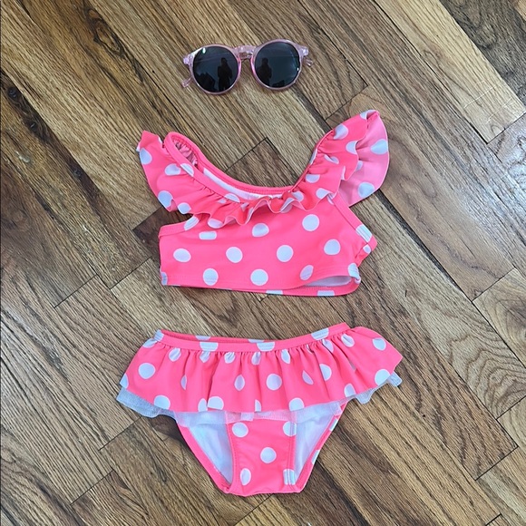 Cat & Jack Other - Playful Pink Polka Dot Bikini Bottom